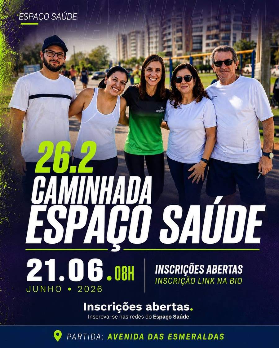 Save The Date — 26.2 Caminhada Espaço Saúde, 21 de Junho
