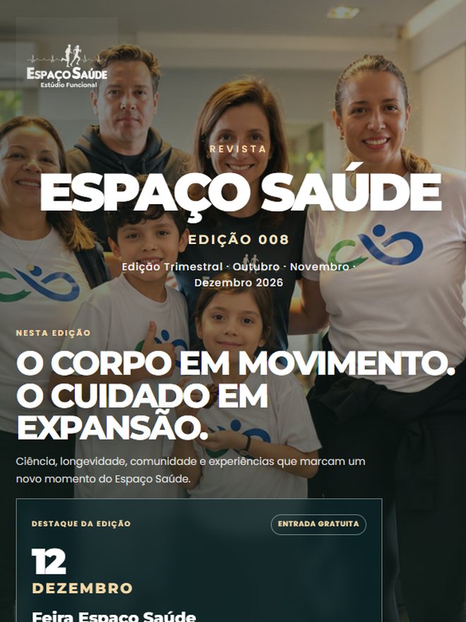 Capa da 8ª edição da Revista Espaço Saúde